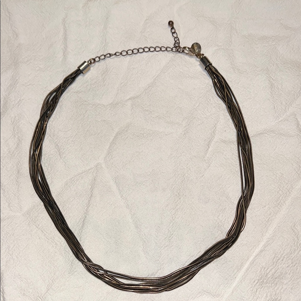 Express Black & Gold Twisted Chain Necklace